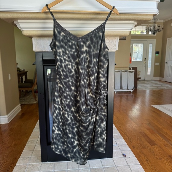 Graham & Spencer Black Silk Mini Dress Going out Party Dress Y2K Inspired - Picture 2 of 5